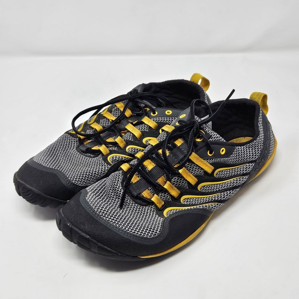 Merrell Trail Glove Shoes Mens 9.5 Smoke/Adventure Yellow Barefoot Performance